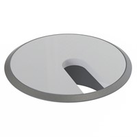Powerdot genomföring, svart, med silver dekorlock